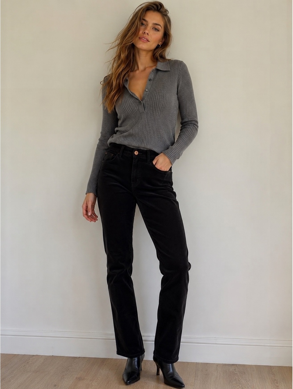J Brand Women’s Size 30 Black Corduroy Skinny Jeans Designer USA